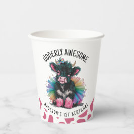 ユドリー素晴らしツハイランドカウズプリント 紙コップ