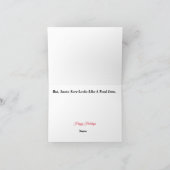 ユナイテッド・ステイツ国境検問所の面白いクリスマスカード カード (内部)