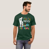 ユナイテッド リバプール You'll Never Walk Alone 父と娘 自閉症 Tシャツ (正面フル)