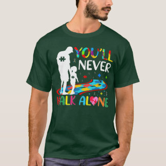 ユナイテッド リバプール You'll Never Walk Alone 父と娘 自閉症 Tシャツ