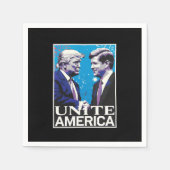 ユナイト・アメリカ象徴的トランプ スタンダードカクテルナプキン (正面)