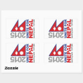 ユナイト・フォー・ネパール地震レリーフ、 浮き彫り 長方形シール (シート)