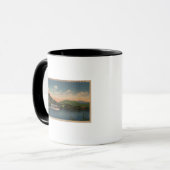 ユナルスカ湖， NC – チェロキーボートの景色 マグカップ (正面左)