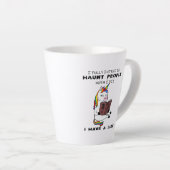 ユニおもしろいコーン贈り物、虹の一角獣、かわいい一角獣 カフェラテマグ (右アングル)