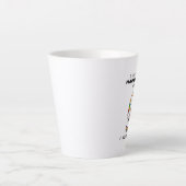 ユニおもしろいコーン贈り物、虹の一角獣、かわいい一角獣 カフェラテマグ (正面)