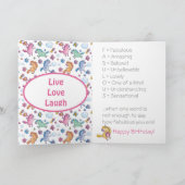 ユニお洒落コーンと明るいかわいらし花 カード (内部)