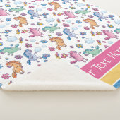 ユニお洒落コーンと明るいかわいらし花 シェルパブランケット (3/4)