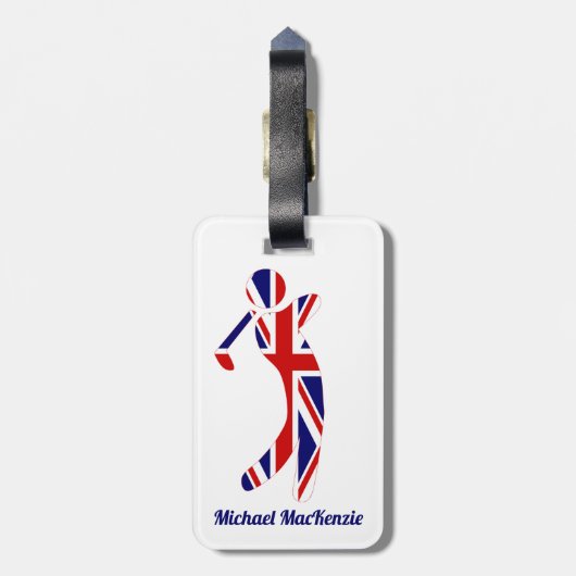 ユニオパーソナライズされたン・ジャック・ゴルファー ラゲッジタグ (裏面縦)