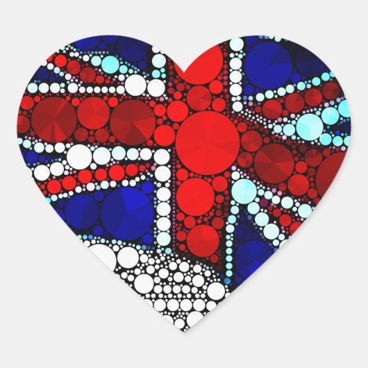 ユニオモダンン国旗 ハートシール (正面)