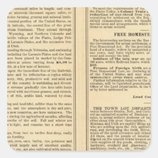 ユニオンおよび中央太平洋鉄道路線 スクエアシール (正面)