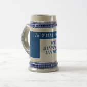 ユニオンのスローガン ビールジョッキ (正面左)