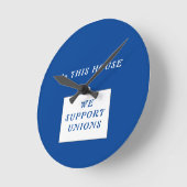 ユニオンのスローガン ラウンド壁時計 (傾斜)