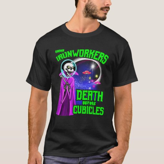 ユニオンアイアンワーカー死の前キュービクルエイリアンヴィンタ Tシャツ (正面)