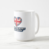 ユニオンジャックのハート – 英国に心から忠実 コーヒーマグカップ (正面右)