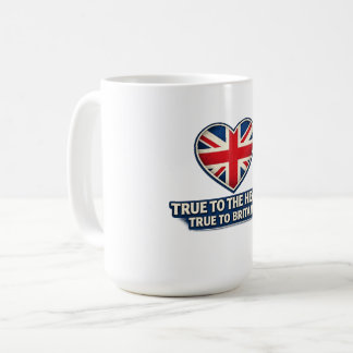 ユニオンジャックのハート – 英国に心から忠実 コーヒーマグカップ