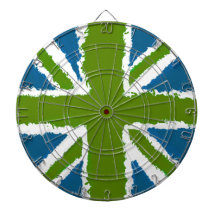 ユニオンジャックアートグリーンティール（緑がかった色）トーンゲーム