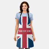 ユニオンジャックイギリス国旗 エプロン (着用した状態)