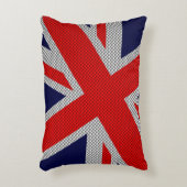 ユニオンジャックオンカーボンファイバースタイル色 アクセントクッション (正面(垂直))