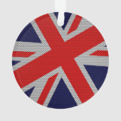 ユニオンジャックオンカーボンファイバースタイル色 オーナメント (裏面)
