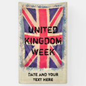 ユニオンジャックグランジフラグ+あなたのアイディア 横断幕 (縦)