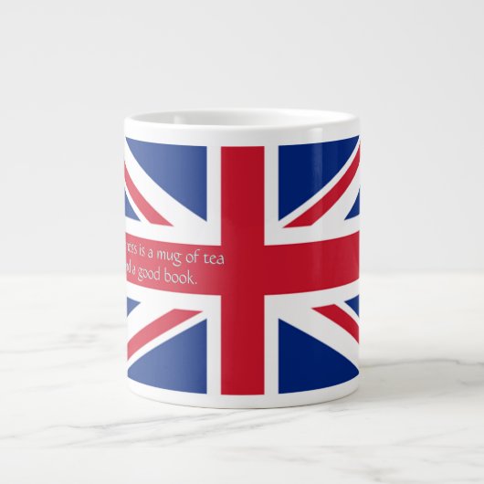 ユニオンジャックジャンボまたはエスプレッソ専門マグ ジャンボコーヒーマグカップ (正面)
