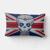 ユニオンジャックスカル装飾用クッション ランバークッション (裏面)