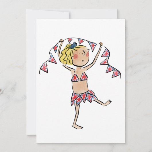 ユニオンジャックバンティング 招待状 (正面)