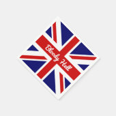 ユニオンジャックフラッグおもしろい引用文スクエア紙 スタンダードカクテルナプキン (角)