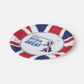 ユニオンジャックブレクシットイギリス素晴らし常時 ペーパープレート (アングル)