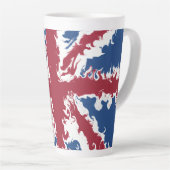 ユニオンジャックリキッドアート カフェラテマグ (右アングル)