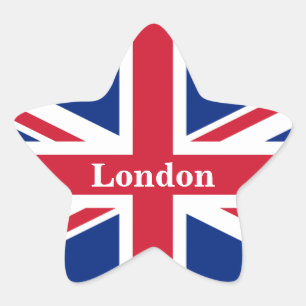 ユニオンジャックロンドン～イギリス国旗クラシックのラウンドSti 星シール