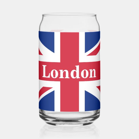 ユニオンジャックロンドン~英国国旗 ガラス缶 (左)