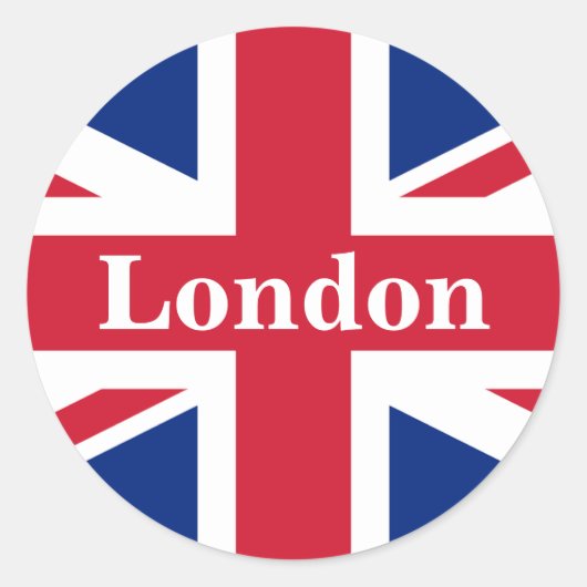 ユニオンジャックロンドン~英国国旗 ラウンドシール (正面)