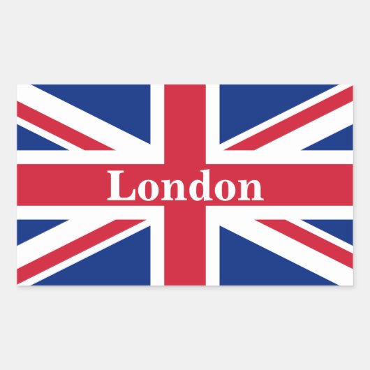 ユニオンジャックロンドン~英国国旗 長方形シール (正面)