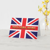 ユニオンジャック付きのウェルカムホームカード カード (黄色い花)