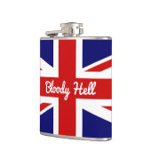 ユニオンジャック国旗とおもしろい引用文 フラスク (左)