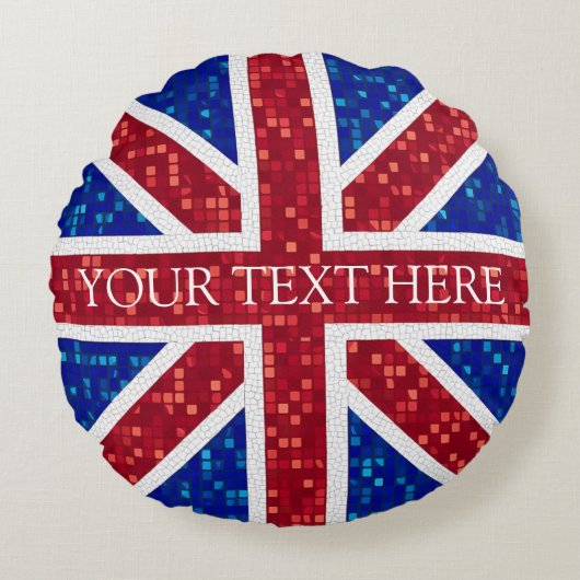 ユニオンジャック国旗の素晴らしイギリス ラウンドクッション (正面)