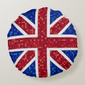 ユニオンジャック国旗の素晴らしイギリス ラウンドクッション (裏面)