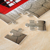 ユニオンジャック国旗ジュビリークラウン赤い電話ブース ジグソーパズル (側面)