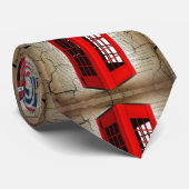 ユニオンジャック国旗ジュビリークラウン赤い電話ブース ネクタイ (ロール)