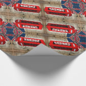 ユニオンジャック国旗ジュビリークラウン赤い電話ブース ラッピングペーパー (角)