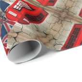 ユニオンジャック国旗ジュビリークラウン赤い電話ブース ラッピングペーパー (ロールコーナー)