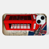 ユニオンジャック国旗ジュビリークラウン赤い電話ブース Case-Mate iPhoneケース (裏面 (横))
