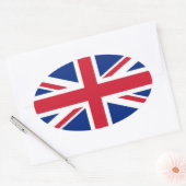 ユニオンジャック国旗 楕円形シール (封筒)