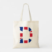 ユニオンジャック国旗btcntにオーバーレイされたDモノグラム トートバッグ (裏面)