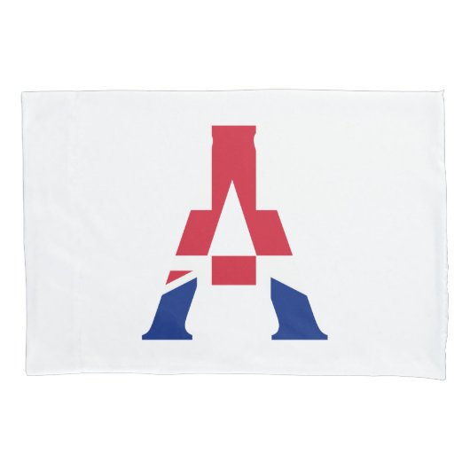 ユニオンジャック国旗pccntに掲げられたモノグラム 枕カバー (正面)