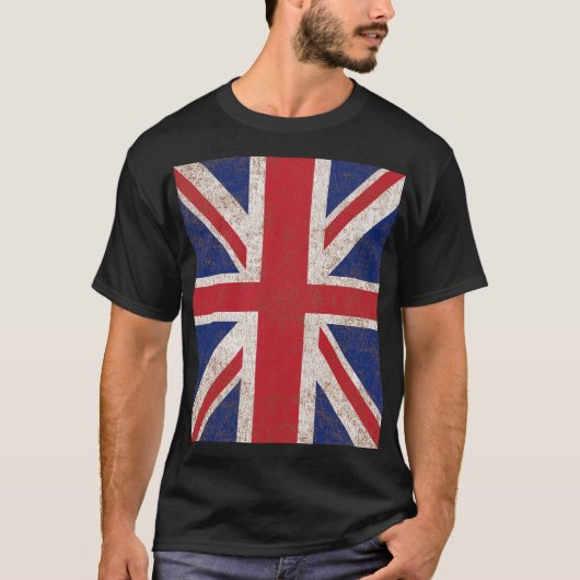 ユニオンジャック垂直レトロ Tシャツ (正面)