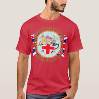 ユニオンジャック子供へ国旗&ジュビリーティーカップfor Brit Tシャツ