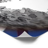 ユニオンジャック旗電話ブースのクラウンキティ猫 ポスター (角)