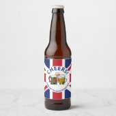ユニオンジャック素晴らしイギリスカートゥーンビール応援 ビールラベル (正面)